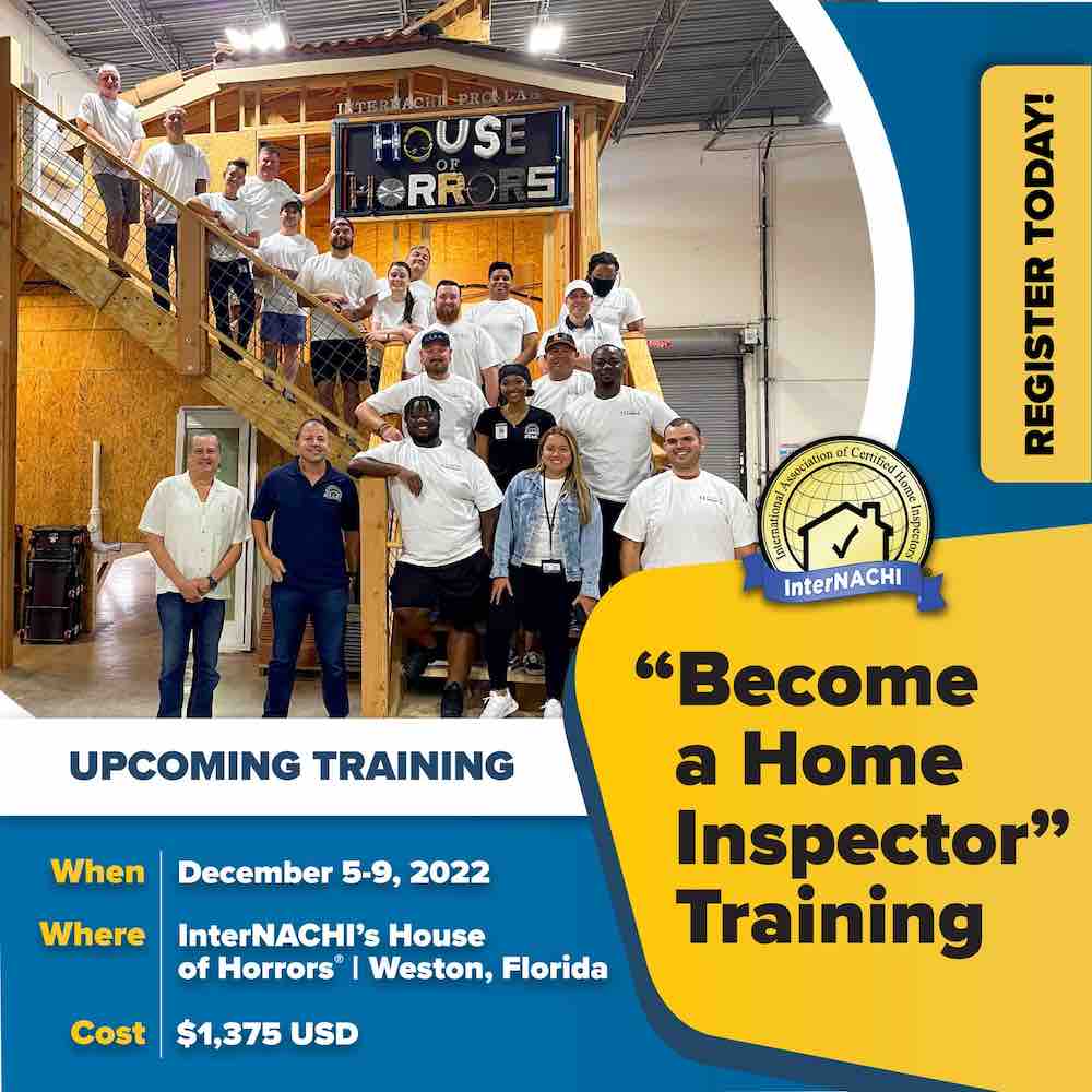 Home inspector training class in Florida.