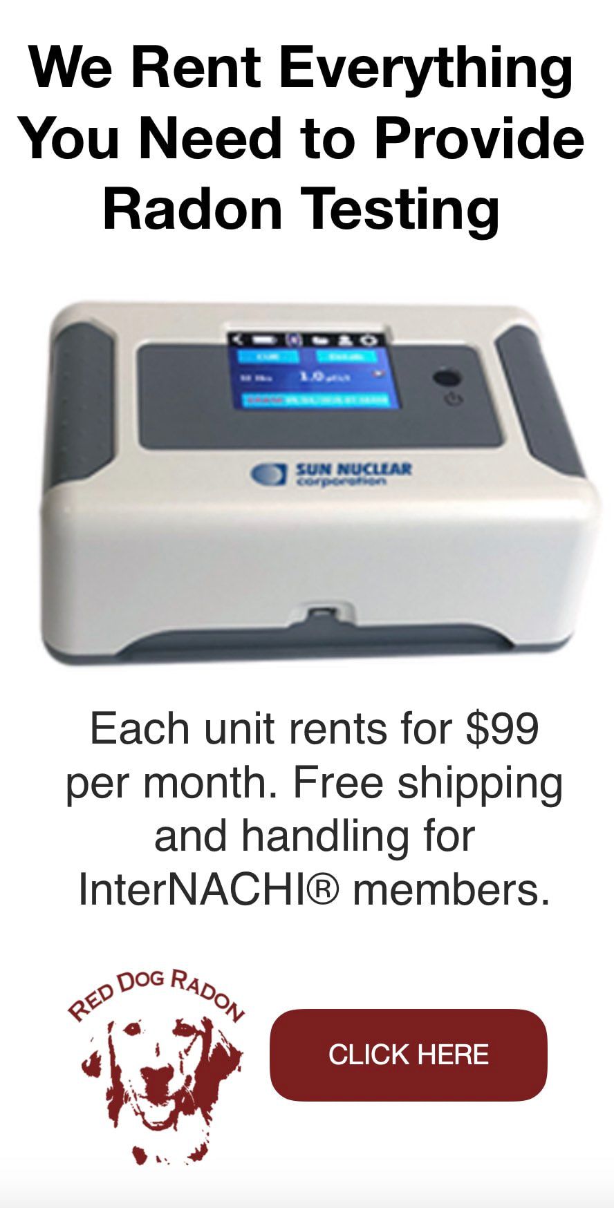 Click Here to Rent a Radon Tester